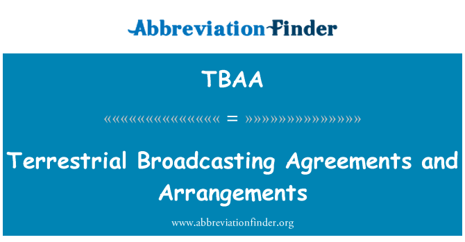 TBAA: Jordbaserede tv-aftaler og arrangementer