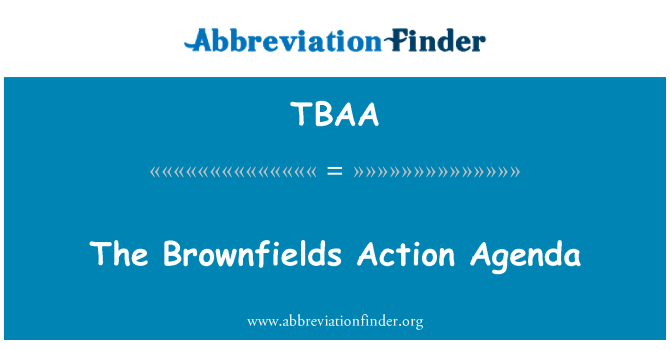 TBAA: De Agenda van de actie Brownfields