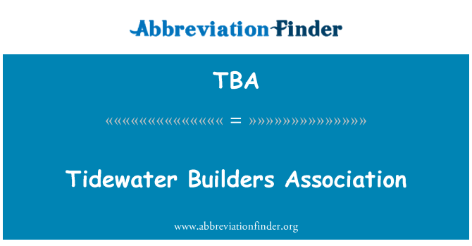 TBA: Tidewater Builders Association