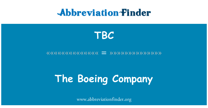 TBC: The Boeing Company