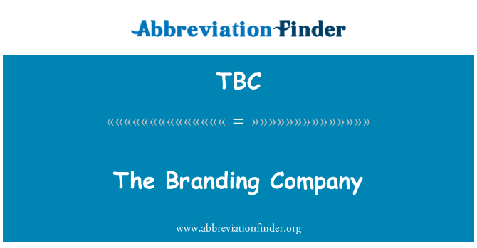 TBC: برانڈنگ کمپنی