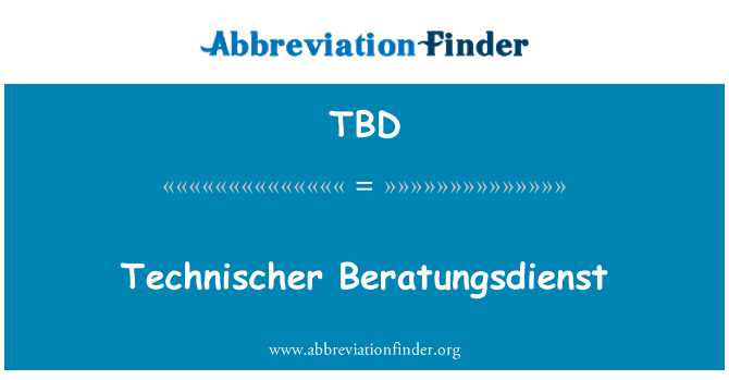 TBD: Technischer Beratungsdienst