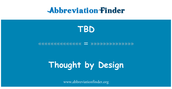 TBD: Myslel, že design