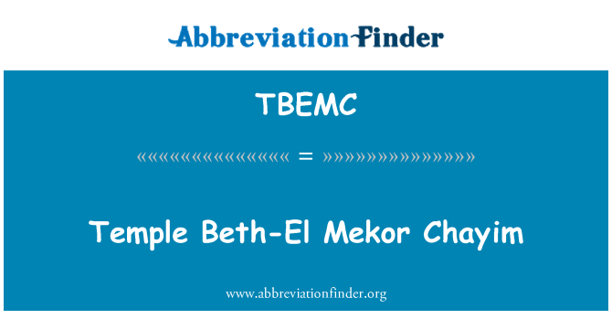 TBEMC: Temple Beth-El Mekor Katan