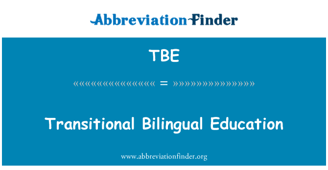 TBE: Transició educació bilingüe
