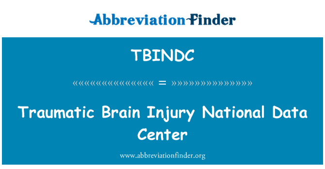 TBINDC: Traumatismo cerebral lesión Centro Nacional de datos