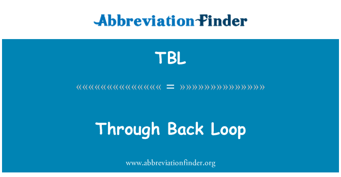 TBL: از طریق پشت حلقه