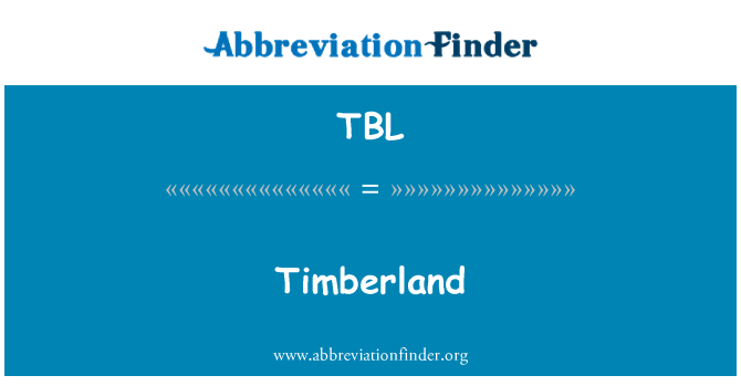 TBL: Timberland