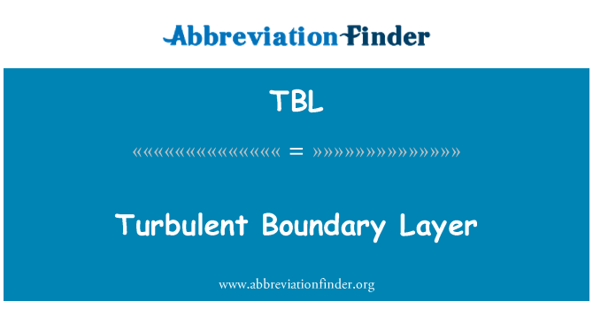 TBL: Stratul limită turbulente