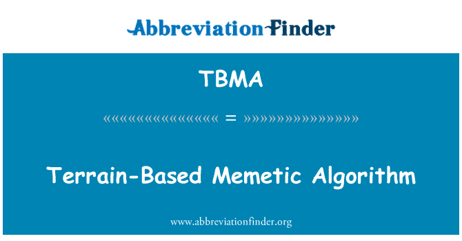 TBMA: Teren na osnovi Memetic algoritem