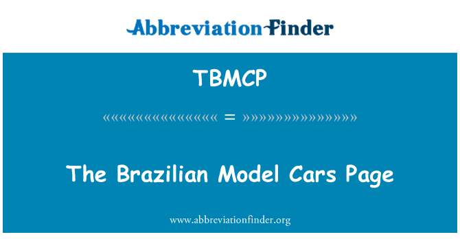 TBMCP: Brazilský Model auta stránky