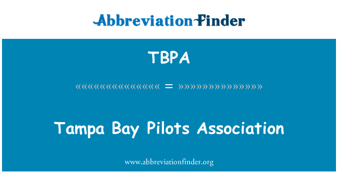 TBPA: Tampa Bay Pilotes asosyasyon