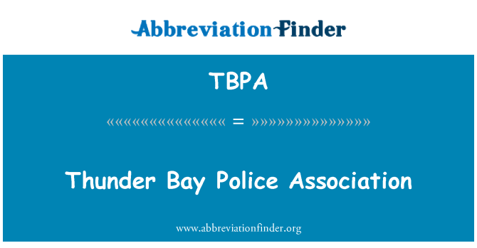 TBPA: Thunder Bay polis Derneği