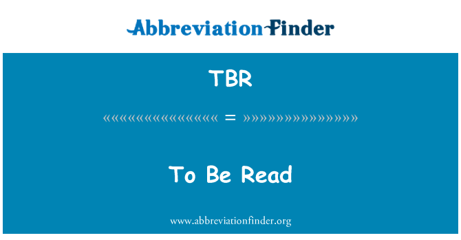 TBR: Hendaklah dibaca