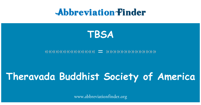 TBSA: Società di buddista Theravada dell'America