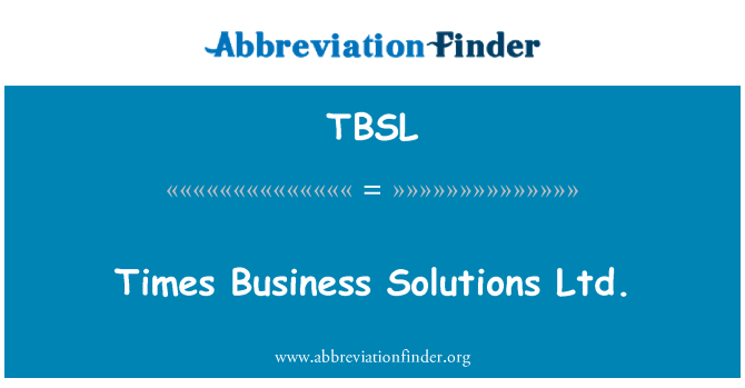 TBSL: 時代商務解決方案有限公司