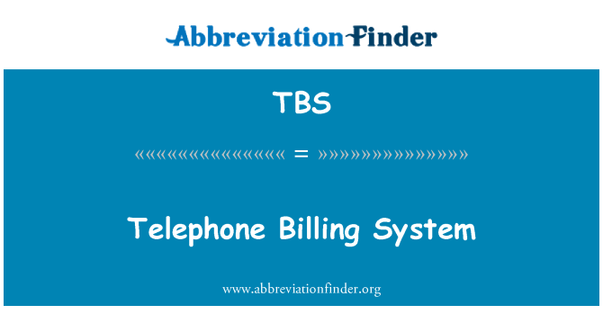 TBS: Telephone Billing System
