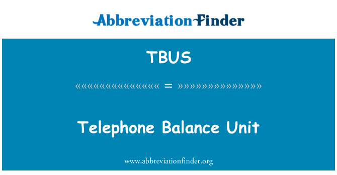 TBUS: Telefoneinheit Balance