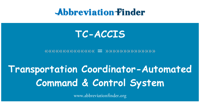 TC-ACCIS: Transport samordnare-automatiserat befalla & styrsystem