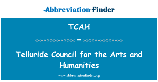 TCAH: Telluride Rada pro umění a humanitních věd
