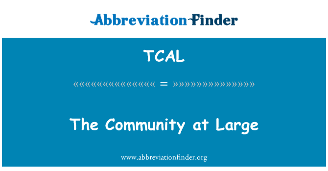 TCAL: Širšo skupnostjo