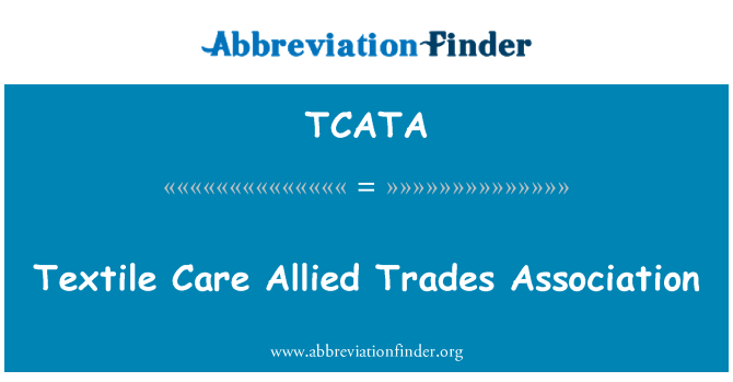 TCATA: Textile Care Allied Trades Association