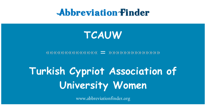 TCAUW: Turecká kyperská asociace univerzity žen