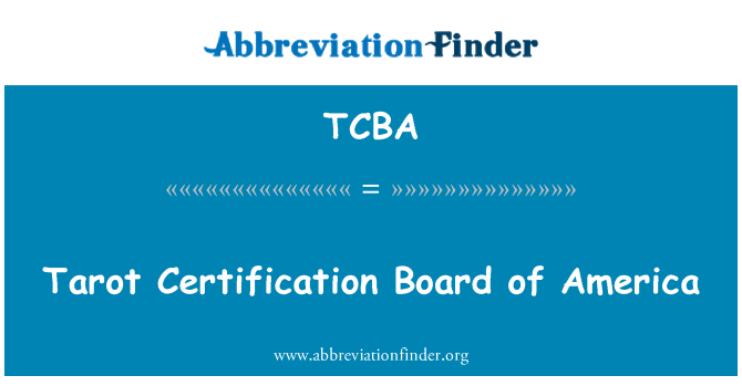 TCBA: Tarot Certification Board Ameriky