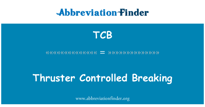 TCB: Thruster kontrollata tkissir