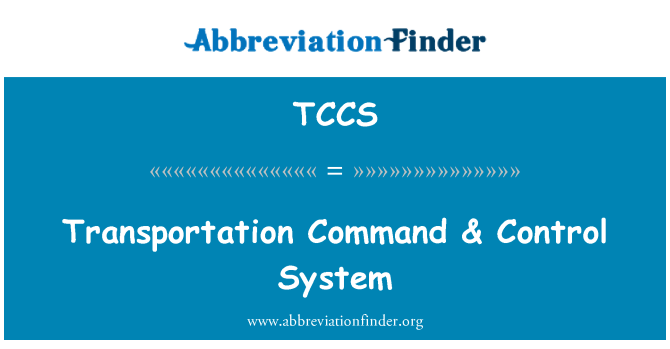 TCCS: Ulaşım komut & kontrol sistemi