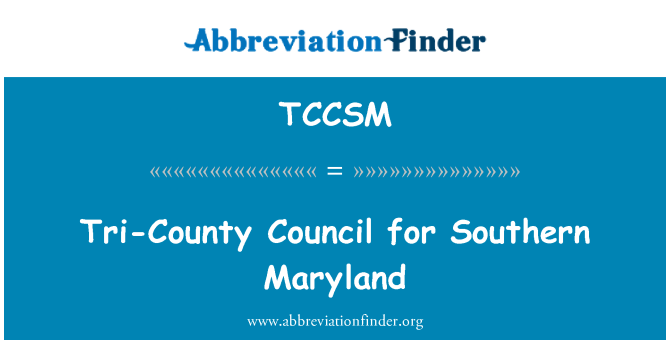 TCCSM: Tri-County Council für südliche Maryland