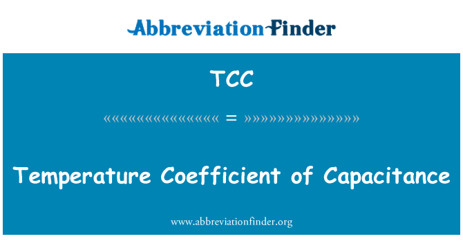 TCC: Kapacitātes temperatūras koeficients