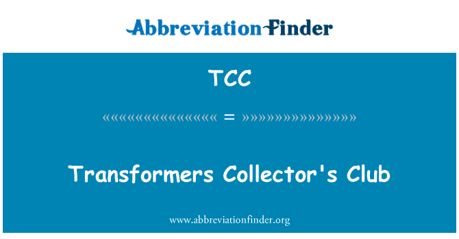 TCC: Klub kolektor Transformers