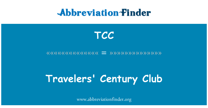 TCC: Travelers' Century klub