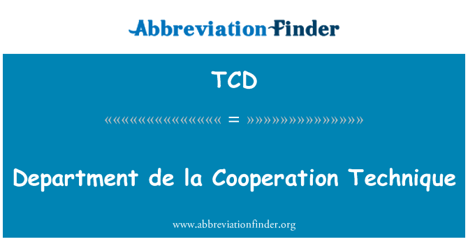 TCD: 部 de la 合作技術
