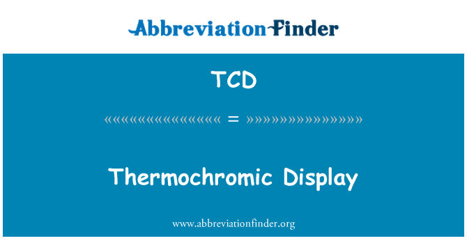 TCD: Thermochromic tampilan