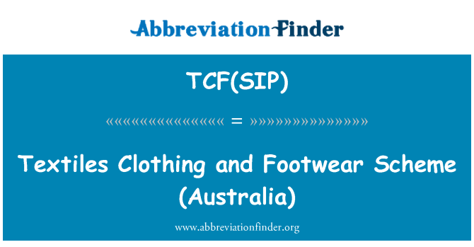 TCF(SIP): Textilier, kläder och skodon system (Australien)