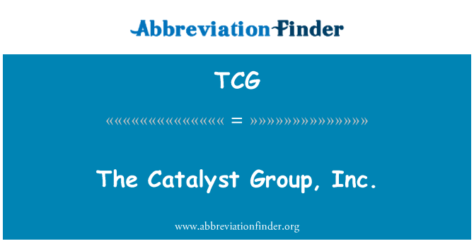 TCG: Katalis Group, Inc
