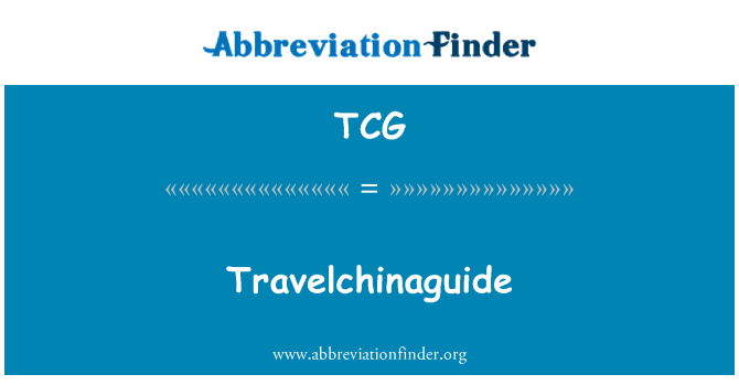 TCG: Travelchinaguide