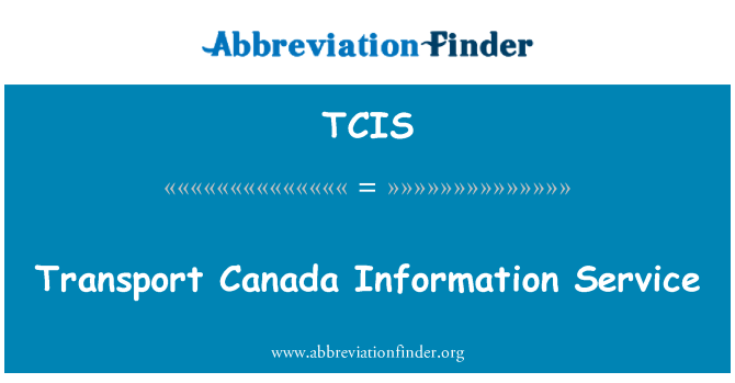 TCIS: Transport-Kanada-Informationsdienst