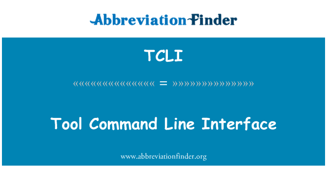 TCLI: Interfície de línia de comanda eina