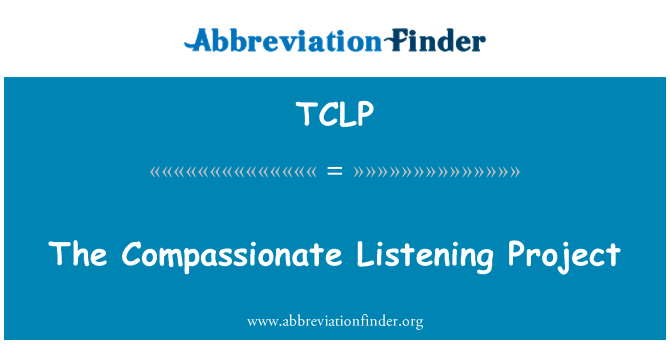TCLP: Pwojè Écoute Compassionate a