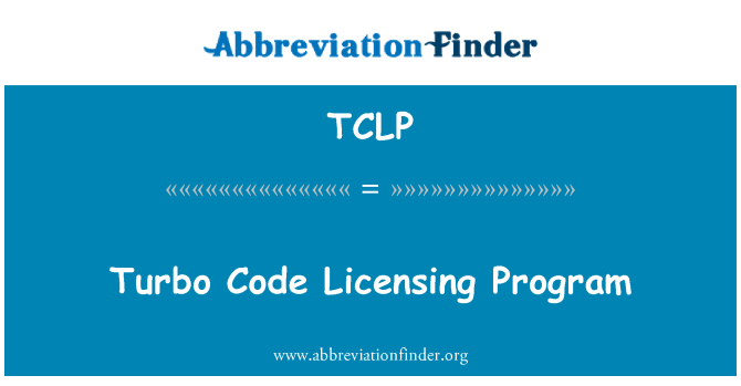 TCLP: Turbo koden licensiering Program