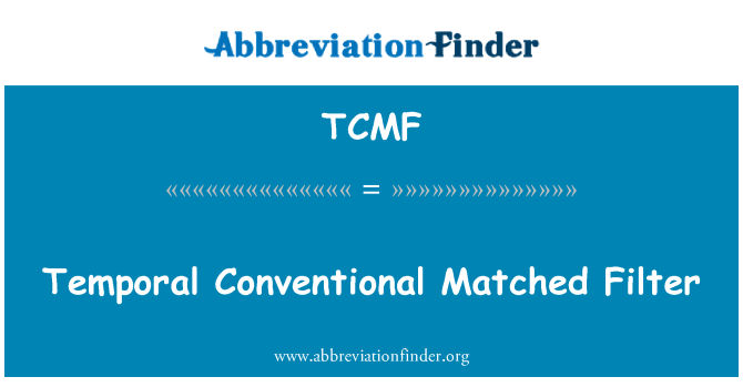 TCMF: Tanporè Classiques filtre Correspondance