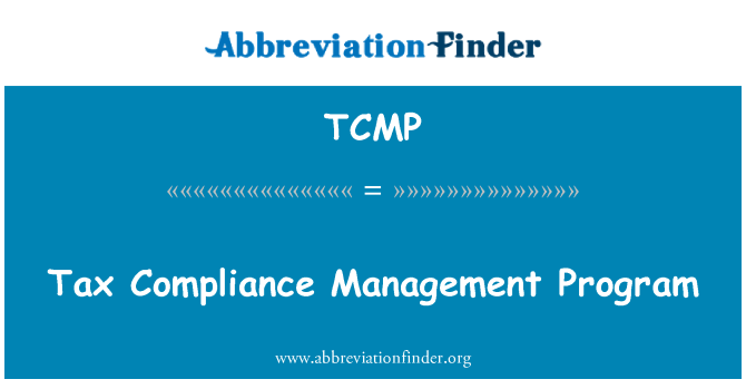 TCMP: Nodokļa atbilstības pārvaldības programma