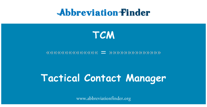 TCM: Τακτικής Contact Manager