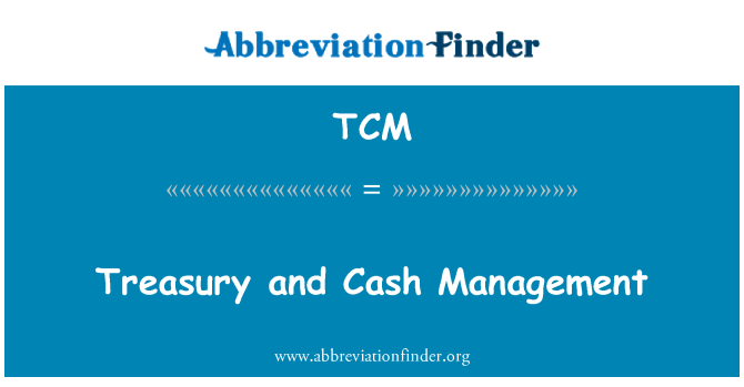 TCM: Treasury and Cash Management