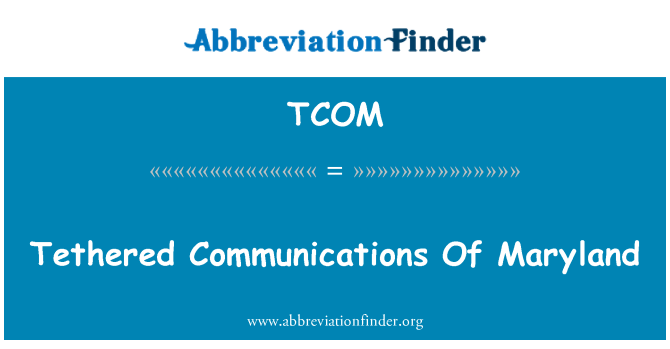 TCOM: Uppbundna kommunikation i Maryland