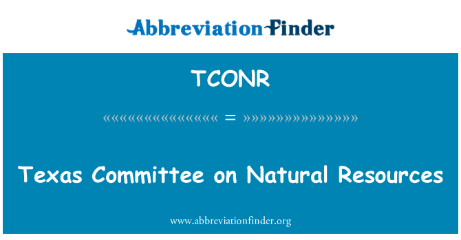 TCONR: Texas odbora za naravne vire