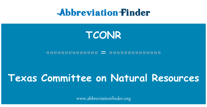 TCONR: Comisión de Texas sobre los recursos naturales